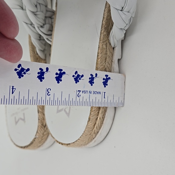 Marc Fisher Jamie Slip On Espadrille Sandal Rounded Toe Braided Straps Size 10 - Picture 11 of 11